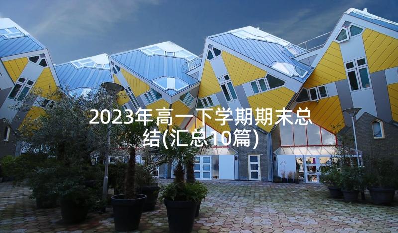 2023年高一下学期期末总结(汇总10篇)