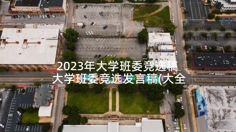 2023年大学班委竞选稿 大学班委竞选发言稿(大全7篇)