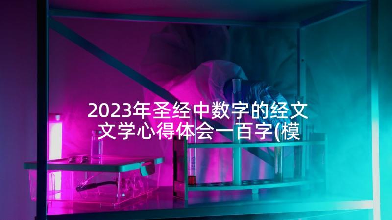 2023年圣经中数字的经文 文学心得体会一百字(模板5篇)