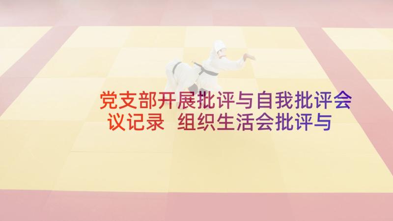 党支部开展批评与自我批评会议记录 组织生活会批评与自我批评会议记录(通用5篇)