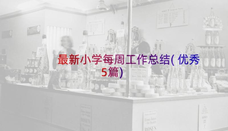 最新小学每周工作总结(优秀5篇)