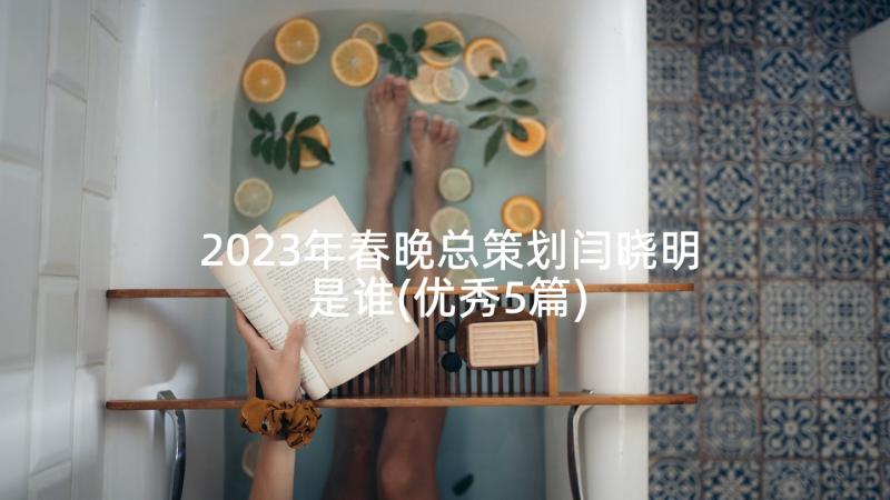 2023年春晚总策划闫晓明是谁(优秀5篇)