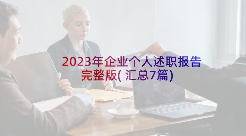 2023年企业个人述职报告完整版(汇总7篇)