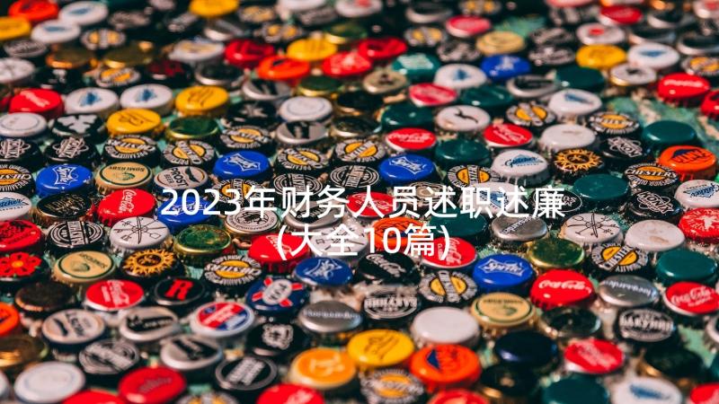 2023年财务人员述职述廉(大全10篇)