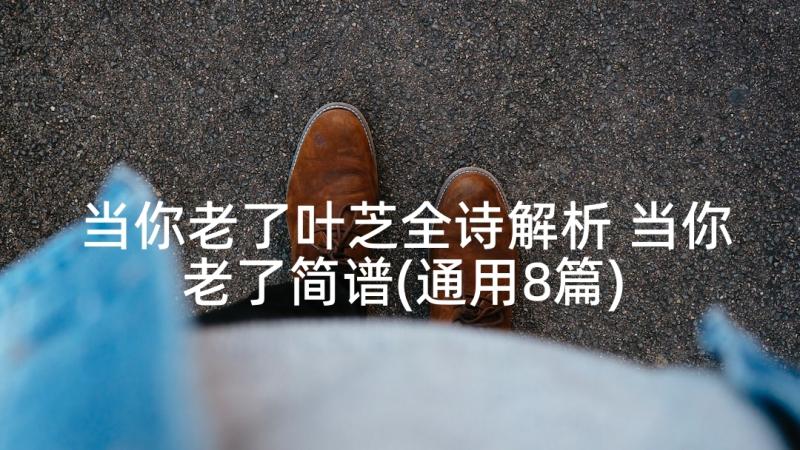 当你老了叶芝全诗解析 当你老了简谱(通用8篇)