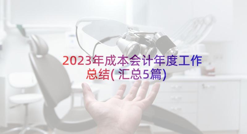 2023年成本会计年度工作总结(汇总5篇)