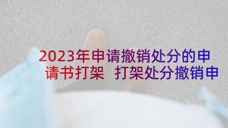 2023年申请撤销处分的申请书打架 打架处分撤销申请书(精选9篇)