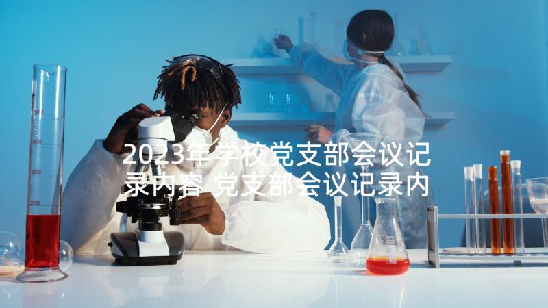 2023年学校党支部会议记录内容 党支部会议记录内容(模板5篇)