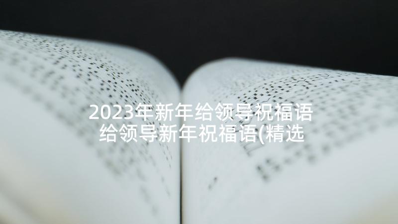 2023年新年给领导祝福语 给领导新年祝福语(精选6篇)