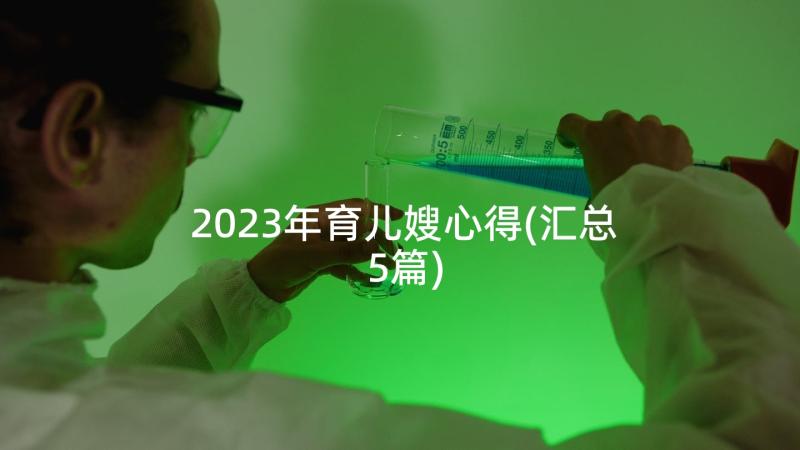 2023年育儿嫂心得(汇总5篇)