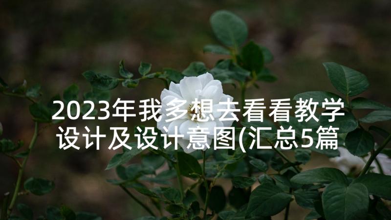 2023年我多想去看看教学设计及设计意图(汇总5篇)