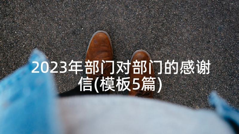 2023年部门对部门的感谢信(模板5篇)