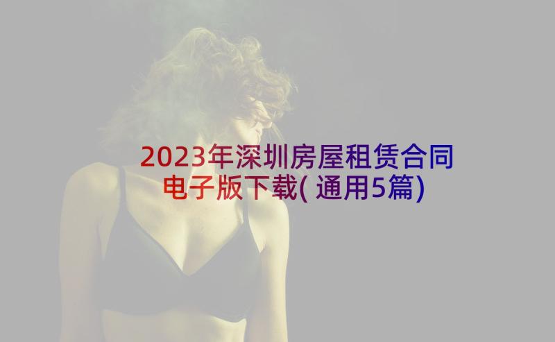 2023年深圳房屋租赁合同电子版下载(通用5篇)