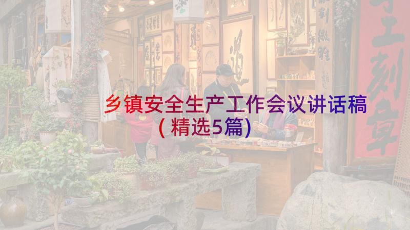 乡镇安全生产工作会议讲话稿(精选5篇)