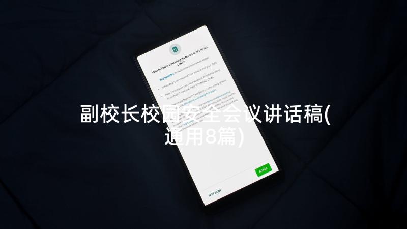 副校长校园安全会议讲话稿(通用8篇)