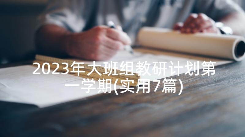 2023年大班组教研计划第一学期(实用7篇)