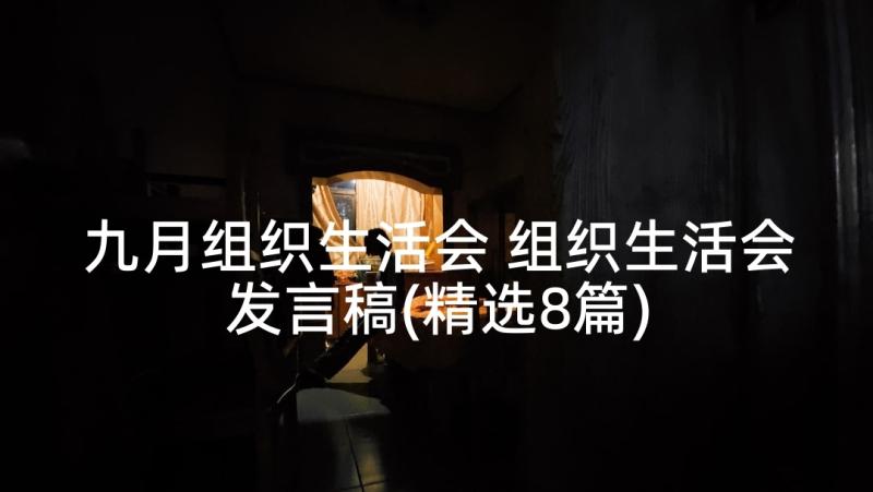 九月组织生活会 组织生活会发言稿(精选8篇)