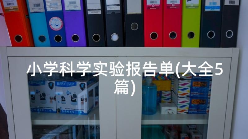 小学科学实验报告单(大全5篇)