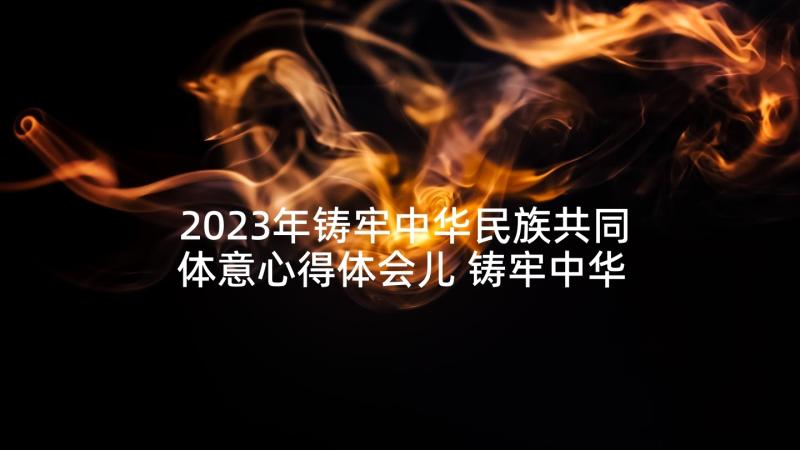 2023年铸牢中华民族共同体意心得体会儿 铸牢中华民族共同体意识心得体会(精选5篇)
