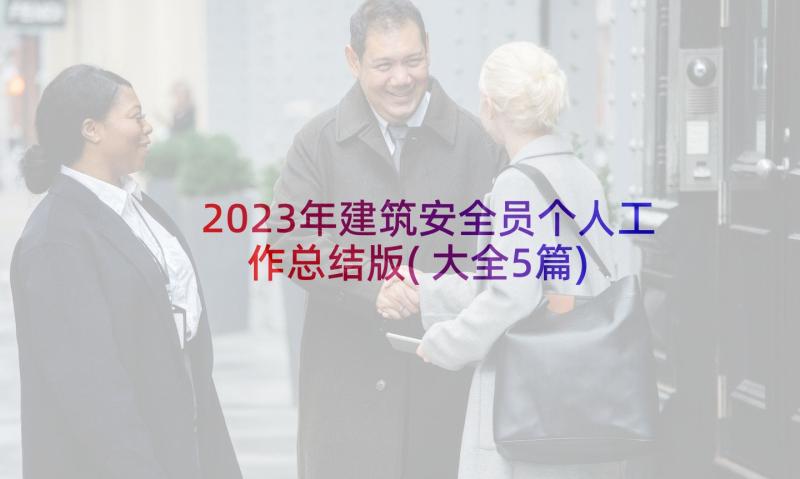 2023年建筑安全员个人工作总结版(大全5篇)