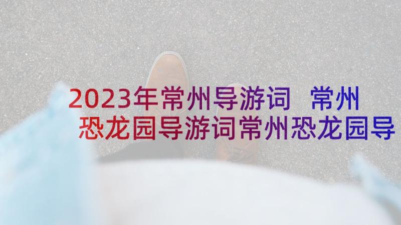 2023年常州导游词 常州恐龙园导游词常州恐龙园导游词(实用5篇)