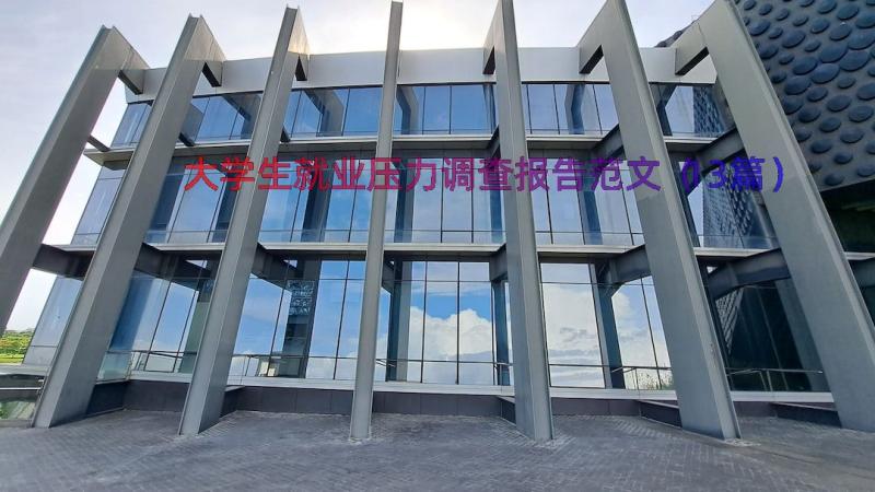 大学生就业压力调查报告范文（13篇）