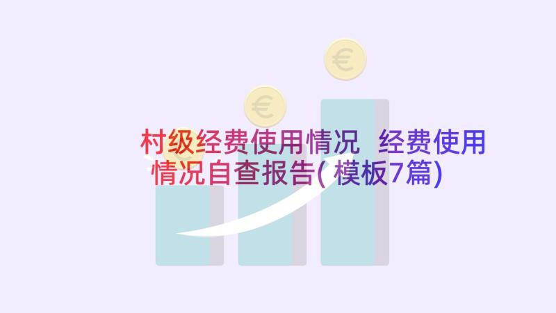 村级经费使用情况 经费使用情况自查报告(模板7篇)