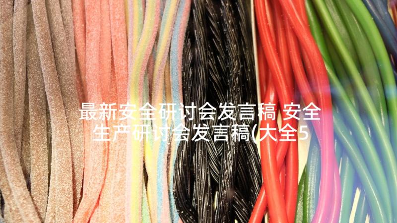 最新安全研讨会发言稿 安全生产研讨会发言稿(大全5篇)