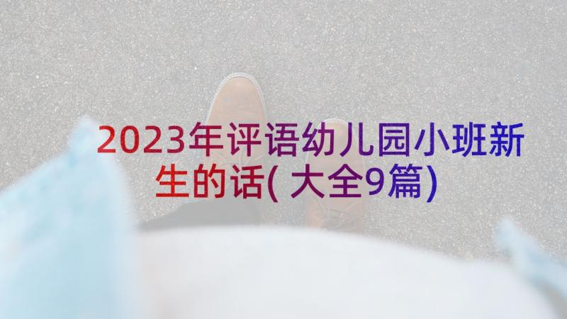 2023年评语幼儿园小班新生的话(大全9篇)