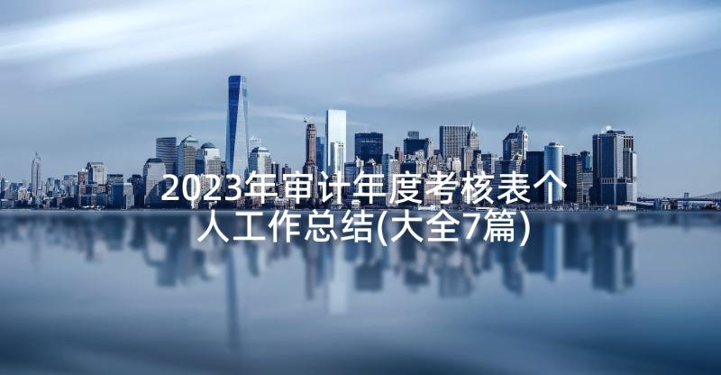 2023年审计年度考核表个人工作总结(大全7篇)