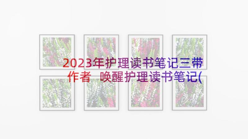 2023年护理读书笔记三带作者 唤醒护理读书笔记(大全5篇)