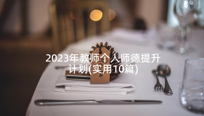 2023年教师个人师德提升计划(实用10篇)