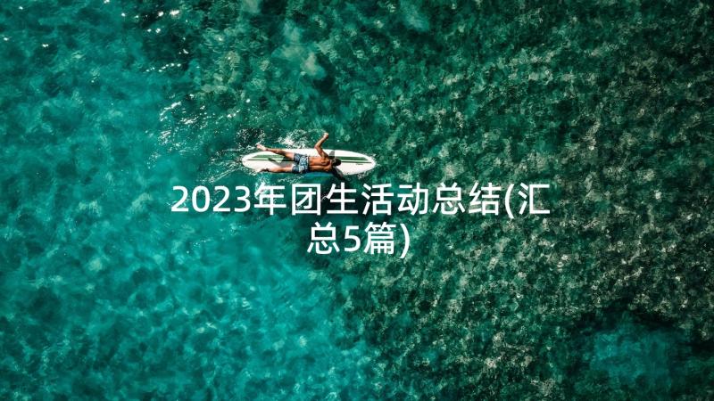 2023年团生活动总结(汇总5篇)