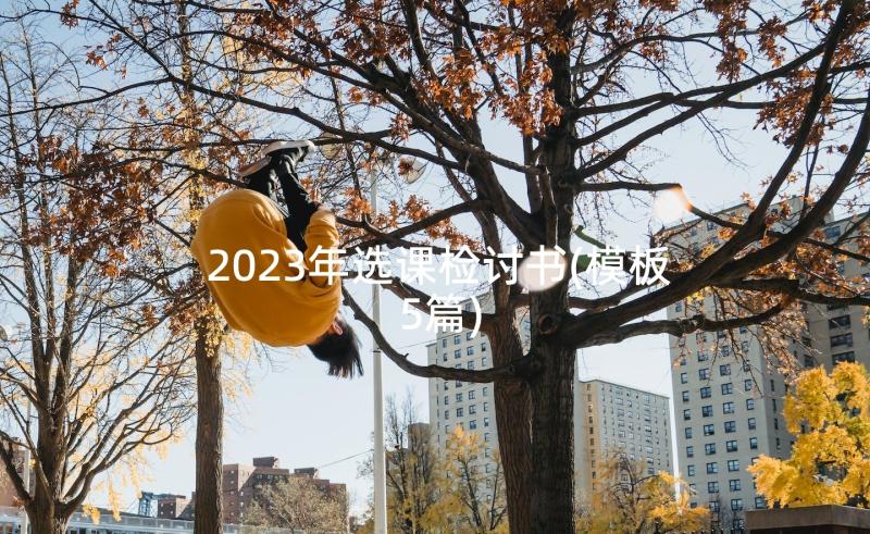 2023年选课检讨书(模板5篇)