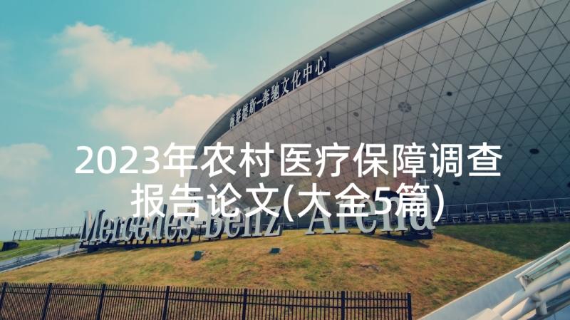 2023年农村医疗保障调查报告论文(大全5篇)