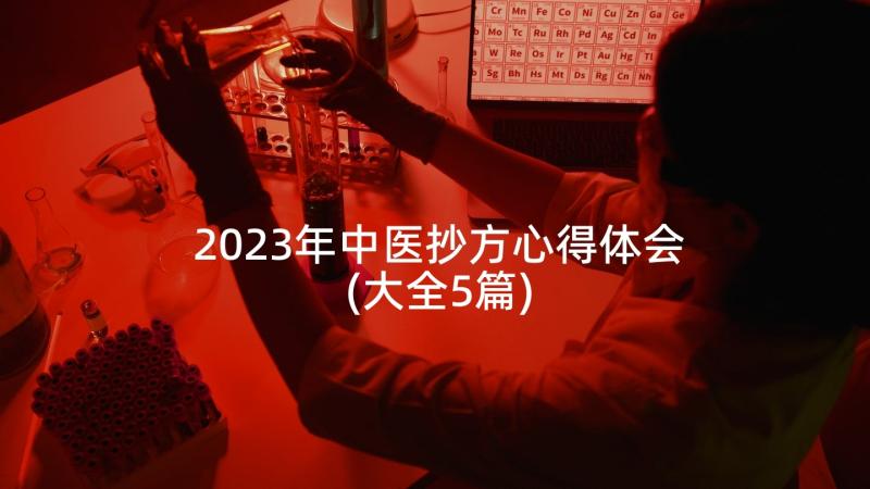 2023年中医抄方心得体会(大全5篇)