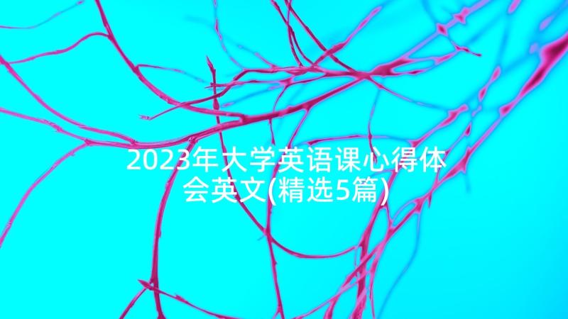 2023年大学英语课心得体会英文(精选5篇)