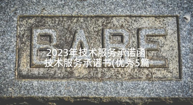 2023年技术服务承诺函 技术服务承诺书(优秀5篇)