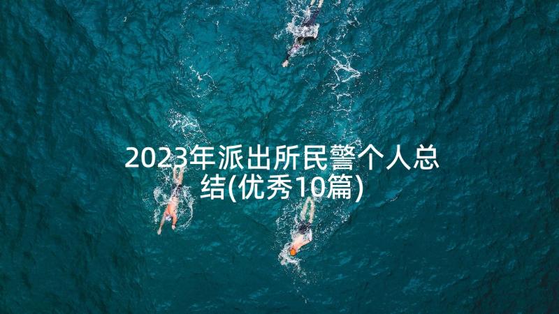 2023年派出所民警个人总结(优秀10篇)