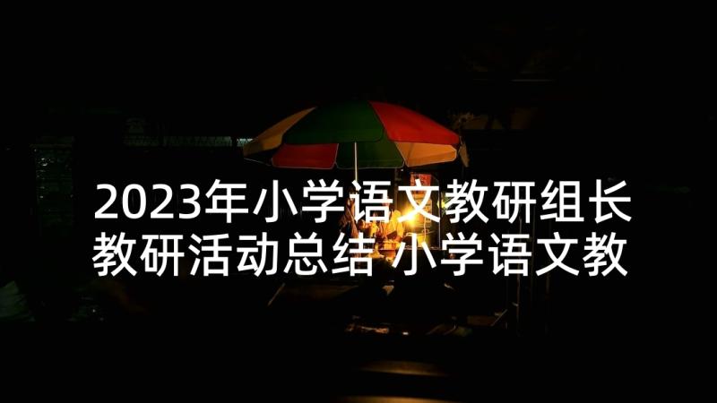 2023年小学语文教研组长教研活动总结 小学语文教研组评价(实用5篇)