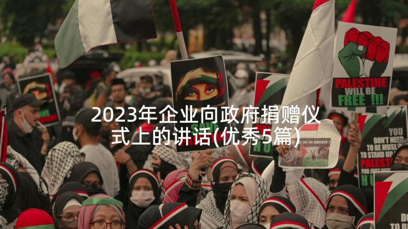 2023年企业向政府捐赠仪式上的讲话(优秀5篇)