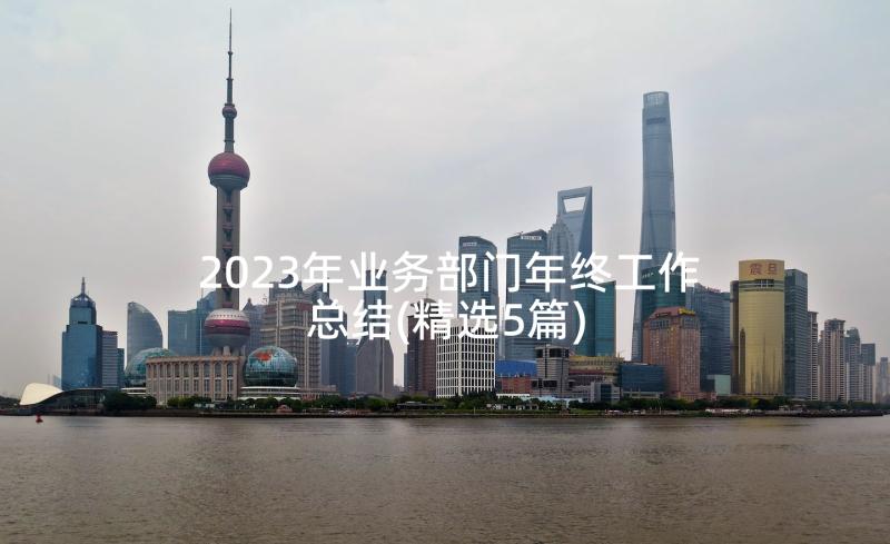 2023年业务部门年终工作总结(精选5篇)