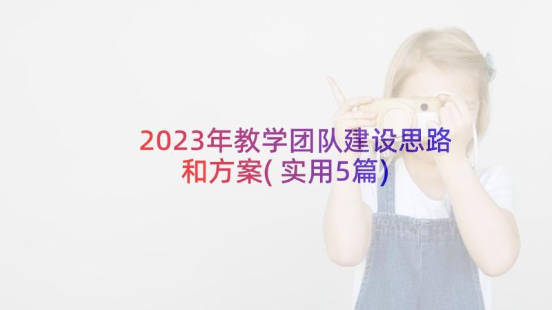 2023年教学团队建设思路和方案(实用5篇)