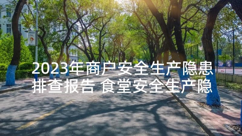 2023年商户安全生产隐患排查报告 食堂安全生产隐患排查报告(大全5篇)