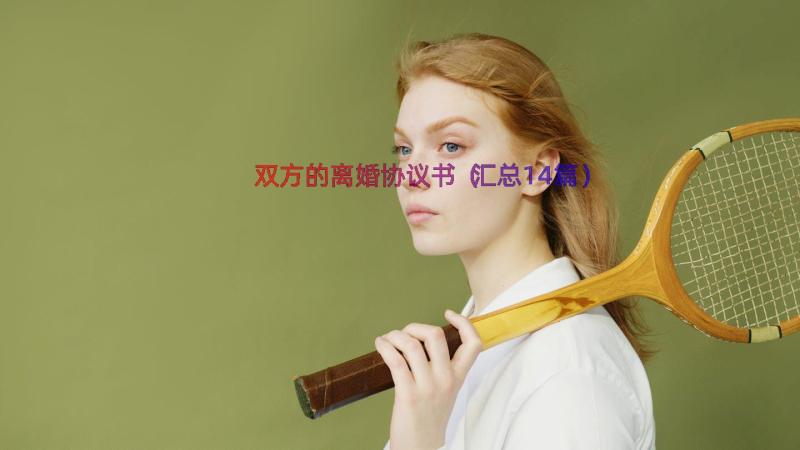 双方的离婚协议书（汇总14篇）