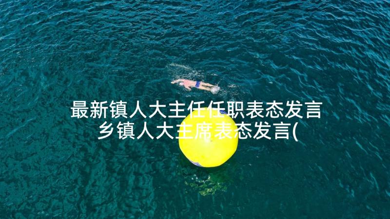 最新镇人大主任任职表态发言 乡镇人大主席表态发言(优质8篇)