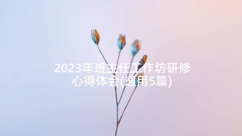 2023年班主任工作坊研修心得体会(通用5篇)