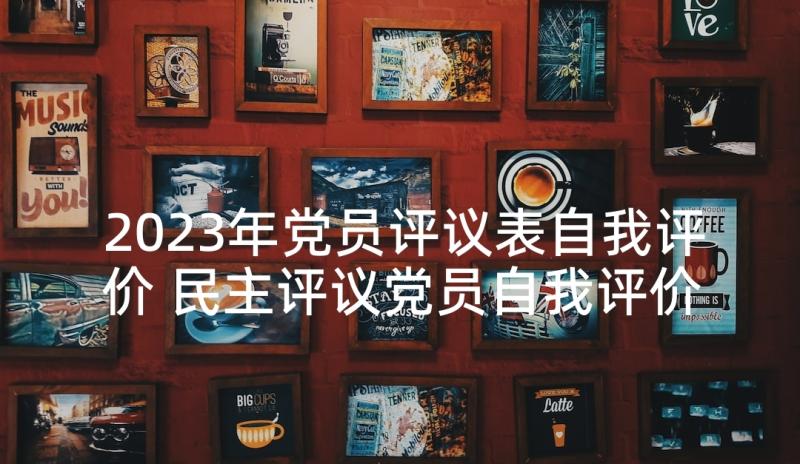 2023年党员评议表自我评价 民主评议党员自我评价(优秀8篇)