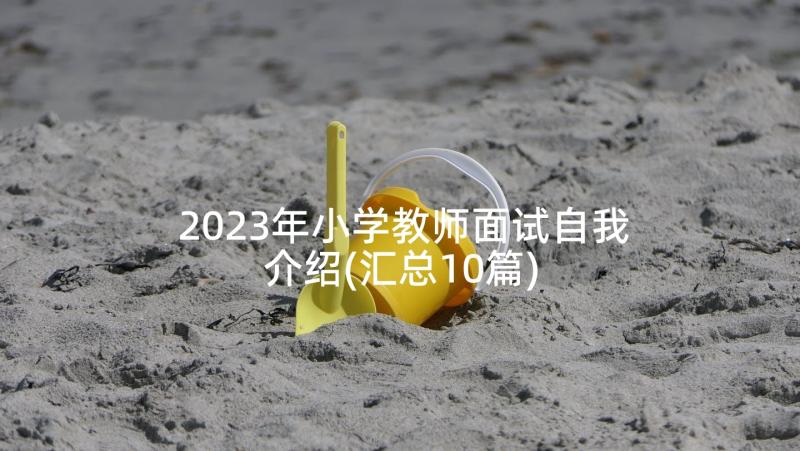 2023年小学教师面试自我介绍(汇总10篇)