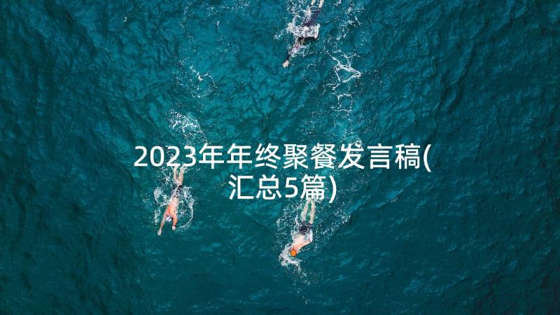 2023年年终聚餐发言稿(汇总5篇)